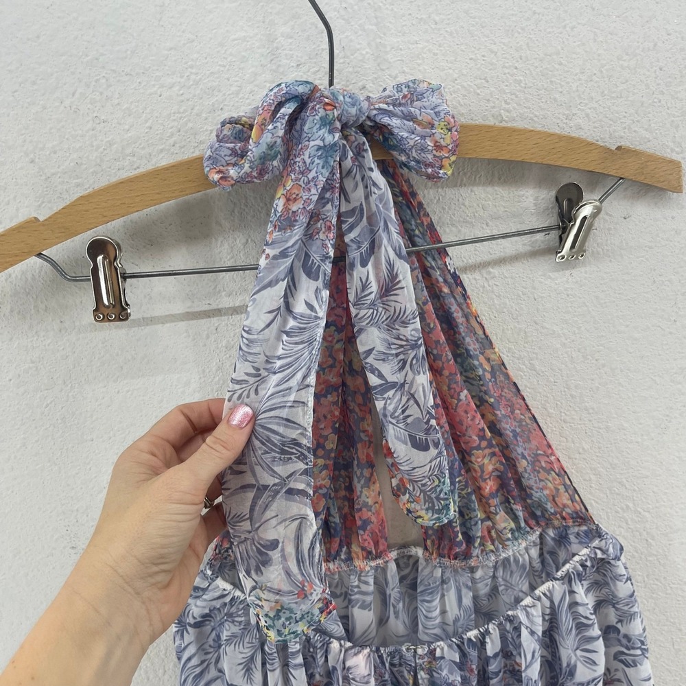 Vintage Victoria's Secret Babydoll Dress M Sheer Floral Halter Coquette Fairy - Picture 10 of 16